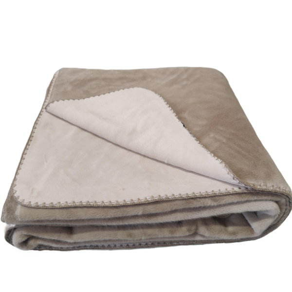 LIMITED EDITION - Dozza Reversible Bedcover Massive Blanket Coverlet Set 230x200cm - Mocha