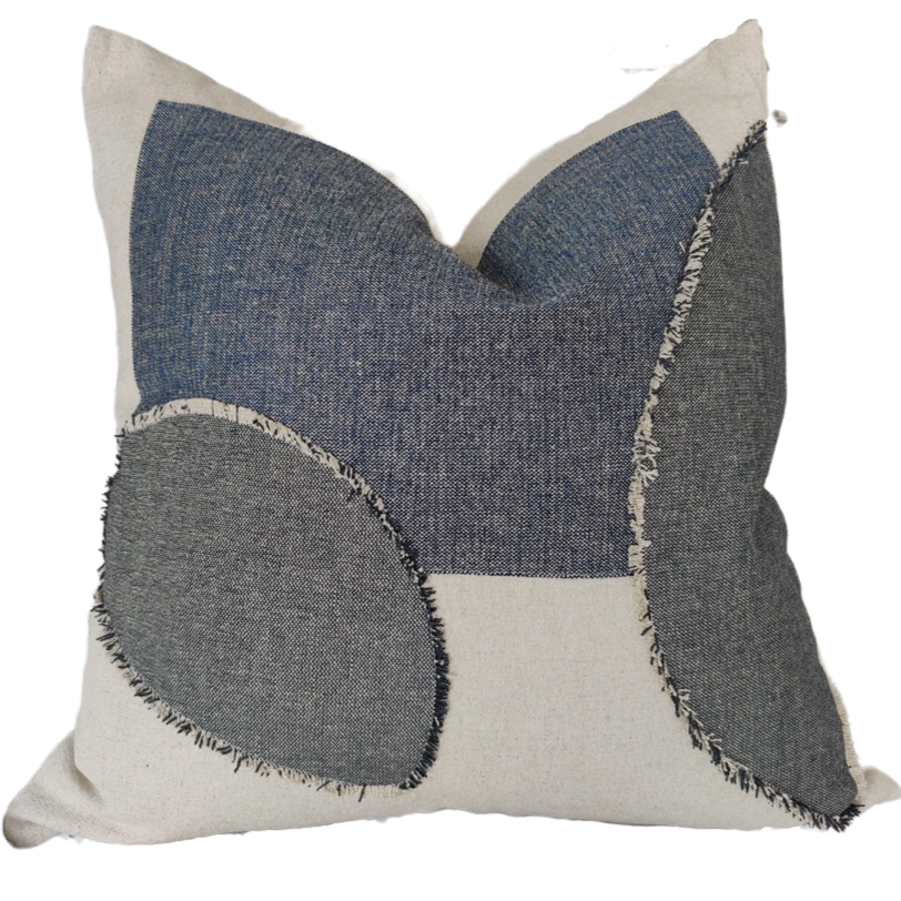 Annecy Patch Linen Cotton Cushion 55cm Square