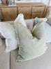 RESTOCK SOON - Champêtre Heavy Weight French Linen Cushion 40x60cm Lumbar - Sage Green