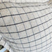 Irish Linen Cotton Cushion 55cm Square - Black & Blue Dotted Line