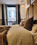 LAST ONE - Millard Heavy Weight French Linen Cushion 40x60cm Lumbar  - Champêtre Chocolate Brown