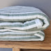 Cannes Cotton Quilted Bed Cover Massive Blanket 230x200cm - Sage Green Striped