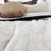 Millard Linen Cotton Reversible Quilted Bedcover Blanket Coverlet Set 230x200cm - Black Edge