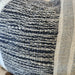 Détente Multi-Weave Rustic Texture Pure French Linen 55cm Square - Kyoto Black/ Natural / Steel Blue