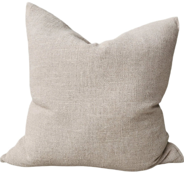 RESTOCK NOV - Olga Linen Cotton Cushion 60cm Square - Oatmeal