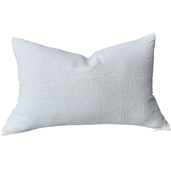 LAST ONE - Olga Linen Cotton Cushion 40x60cm Lumbar - White