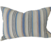 Mediterranean Blue Yarn Dyed Pure French Linen Cushion 40x60cm Lumbar