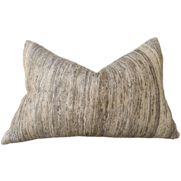 LAST TWO - Brest Hand Loomed Mulberry Silk Linen Texture Cushion 40x60cm Lumbar