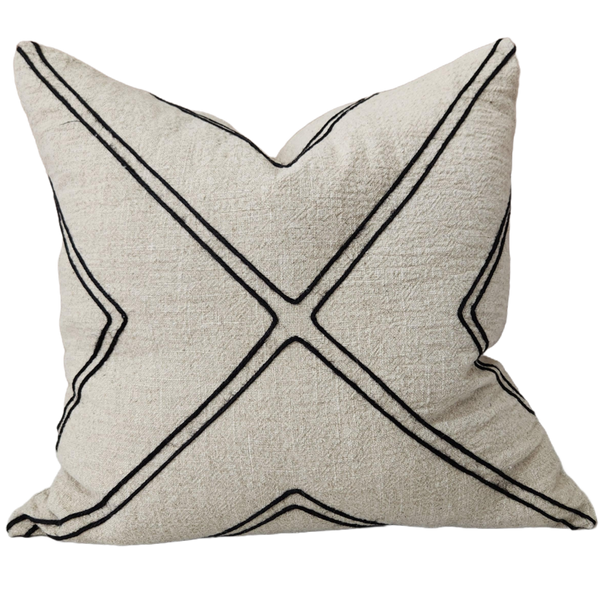 LAST ONE - Terni Texture Pure French Linen Cushion 55cm Square