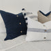 Casa Texture Pure French Linen Cushion 55cm Square - Indigo Blue