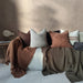 Jaipur Texure Pure French Linen Cushion 55cm Square - Rustic Creek