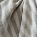 Bondi Sand French Linen Hand-Knotted Fringe Throw 150cm x 220cm