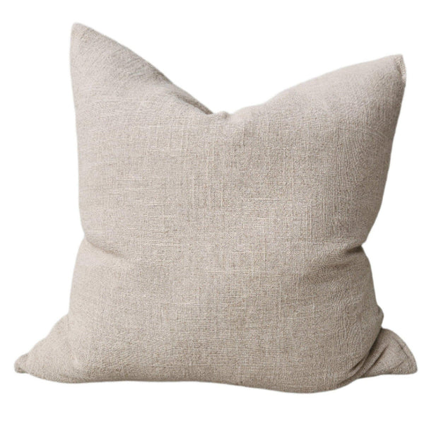 Olga Linen Cotton Cushion 55cm Square - Oatmeal