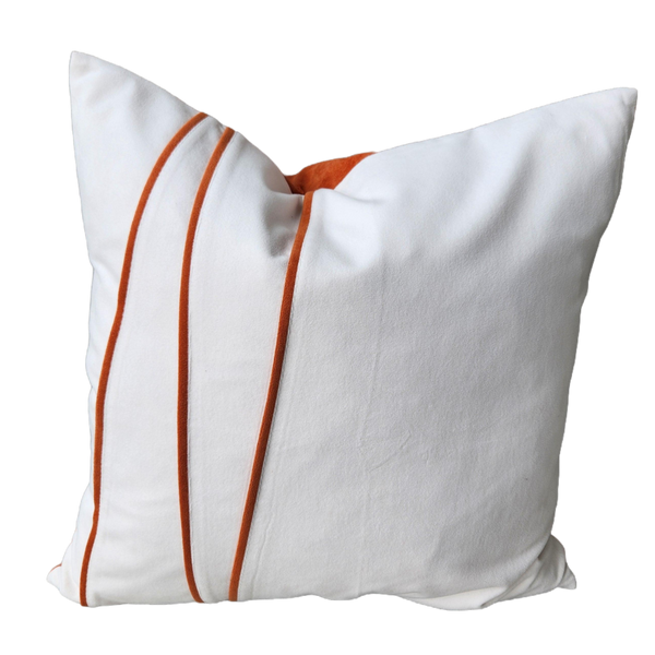 LIMITED EDITION | Palermo 50cm Square - Flaming Orange | White