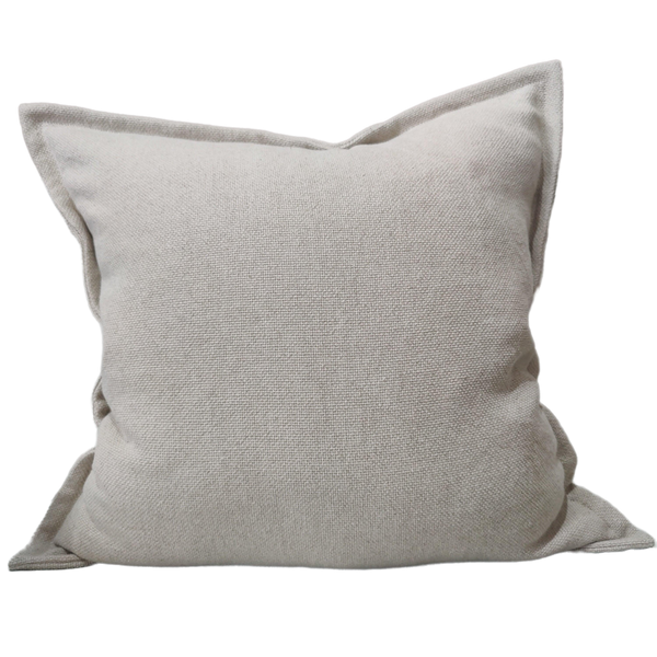 Mahal Texure Pure French Linen Cushion 55cm Square - Natural