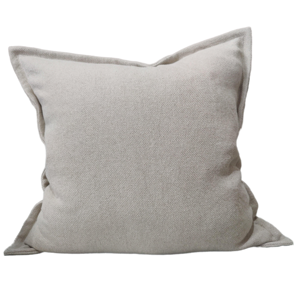RESTOCK OCT | Mahal Texure Pure French Linen Cushion 55cm Square - Natural