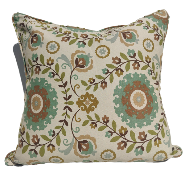 Designer Fabric by HARNER- Linen Cushion 55cm Square - Floral
