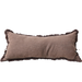 LAST ONE - Millard Heavy Weight French Linen Cushion 40x90cm Long Lumbar Feather Filled - Champêtre Chocolate Brown