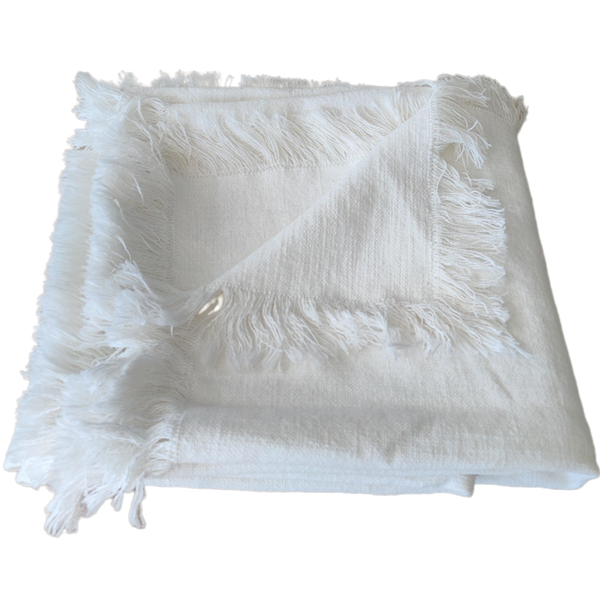 Champêtre Heavy Weight French Linen Massive Throw 140x220cm - White