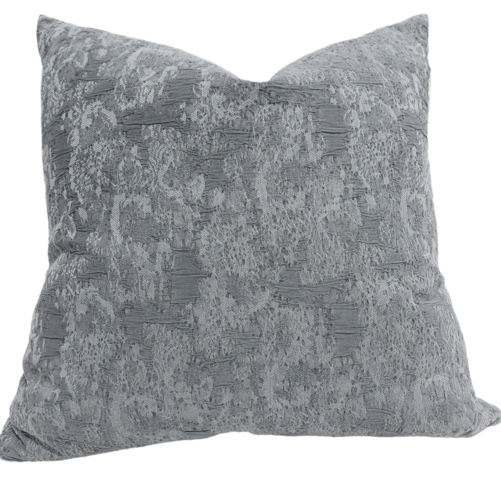 Moss Linen Cotton Cushion 55cm Square - Grey