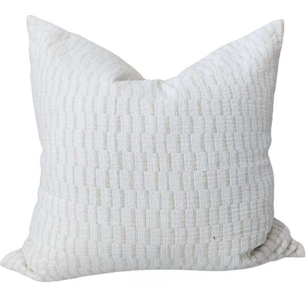 RESTOCK SOON - Mosaic Jacquard Linen Cotton Cushion 55cm Square