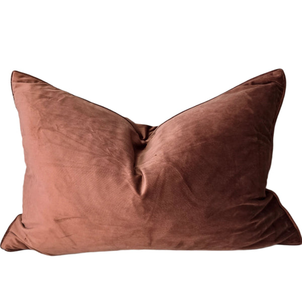 The Boulevard Luxe Velvet 40x60cm Lumbar - Rust