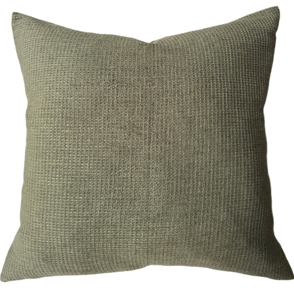Dariana Linen Blend Cushion 60cm Square - Olive Green