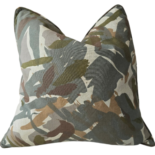 LAST ONE - Forest Linen Cotton Cushion 55cm Square
