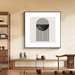 P128 Black Framed Perspex Glass Canvas Art Print 100 cm x 100 cm