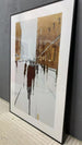 P049 Black Framed Perspex Glass Canvas Art Print 120 cm x 80 cm