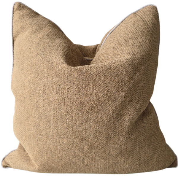 RESTOCK NOV | Hailey Linen Chenille Cushion 55cm Square - Bosc Pear with Natural Piping