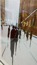 P049 Black Framed Perspex Glass Canvas Art Print 120 cm x 80 cm