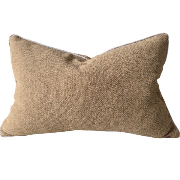 RESTOCK NOV | Hailey Linen Chenille Cushion 40x60cm Lumbar - Bosc Pear with Natural Piping