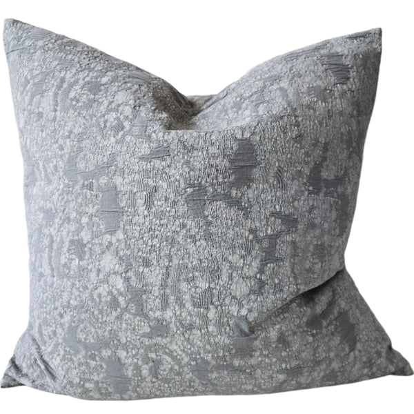 Moss Linen Cotton Cushion 55cm Square - Grey