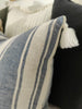 Mediterrean Cotton Linen Yarn Dyed Feather Filled Cushion and Throw
