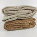 Sandarne 100% Pure French Linen Quilted Bed Cover - Oatmeal