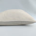 Fontainebleau Cotton Velvet & French Linen Two Sided Cushion 40cmx60cm Lumbar- Cream White