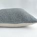 Fontainebleau Cotton Velvet & French Linen Two Sided Cushion 55cm Square - Heather Grey