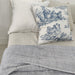 Helsinki 100% Pure French Linen Quilted Bed Cover - Blue Grey