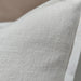 Mahal Texure Pure French Linen Cushion Feather Filled 55cm Square - Off White