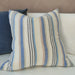 Mediterranean Blue Yarn Dyed Pure French Linen Cushion 55cm Square