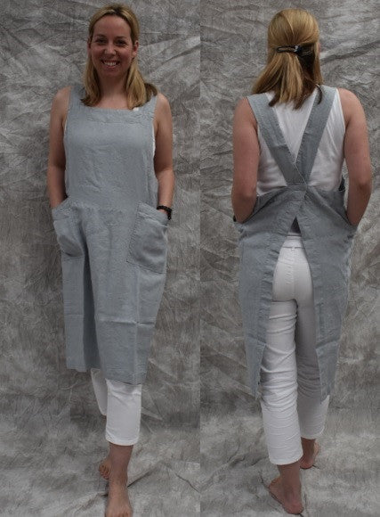 Pure French Pinafore-duck egg blue