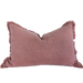 Champêtre Heavy Weight French Linen Cushion 40x60cm Lumbar Feather Filled - Rose Pink