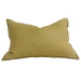 Iberian Coast Heavyweight Pure French Linen Cushion 40x60cm Lumbar Plush Feather Filled - Turmeric