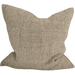 Détente Hand-loomed Rustic Check Texture Pure French Linen 55cm square - Natural