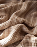 PREORDER MID-END SEP DROP | Twilight Stripe Cotton Throw 150cm x 200cm - Tan | Cream White
