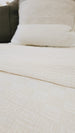 Cloud Check Chenille Bamboo Bed Cover Massive Blanket Coverlet 200cm x 230cm - Cream White
