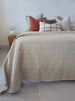 Starlight Jacquard Linen Cotton Cushion 55cm Square - Off White | Natural