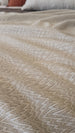 The Ripple Jacquard Linen Cotton Massive Throw Bed Cover 150cm x 230cm - Off White | Natural