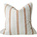 The Coastal Linen Blend Cushion 55cm Square - Cream | Terracotta Stripe